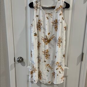 Maurices Ivory Dress with Mustard Floral Accents